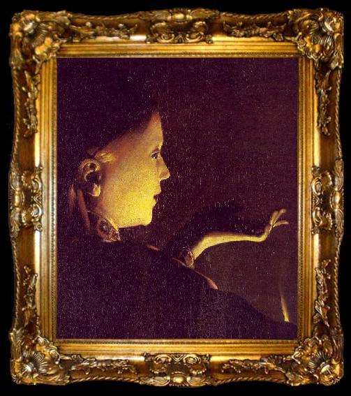 framed  LA TOUR, Georges de The Dream of St Joseph (detail), ta009-2